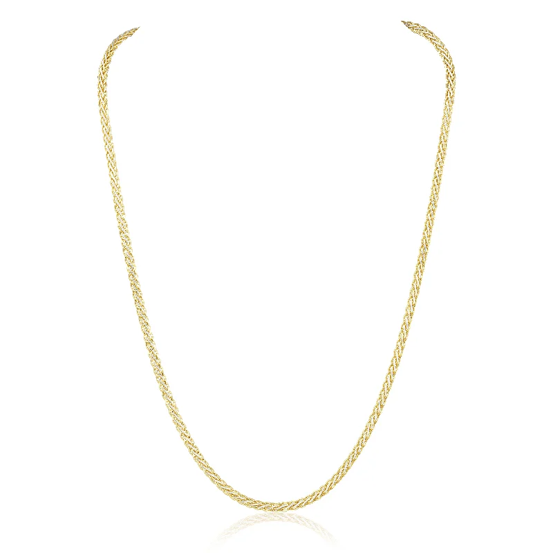 Women’s crystal necklace-Lainey Two-Tone Chain