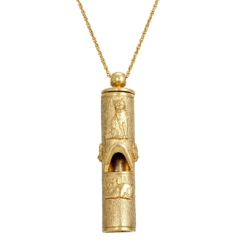 Women’s casual necklace-1928 Jewelry Cat Pendant Necklace Whistle 30"