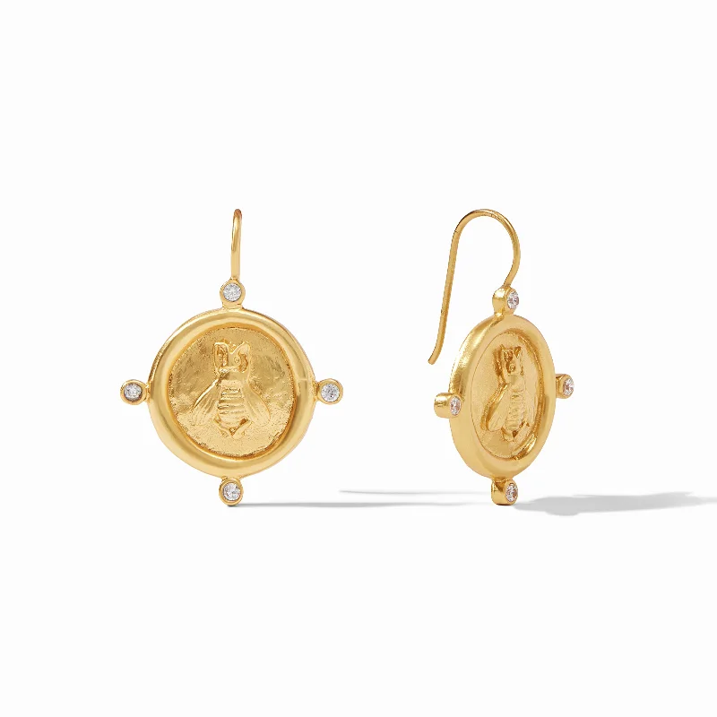 Women’s modern earrings-Bee Cameo Earring