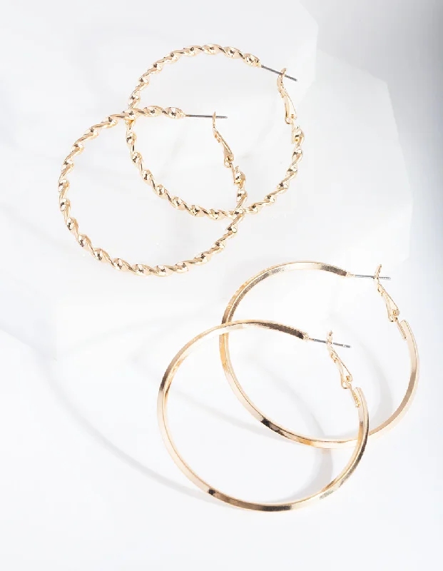 Women’s chandelier earrings-Gold Ultimate Hoop Earring Pack