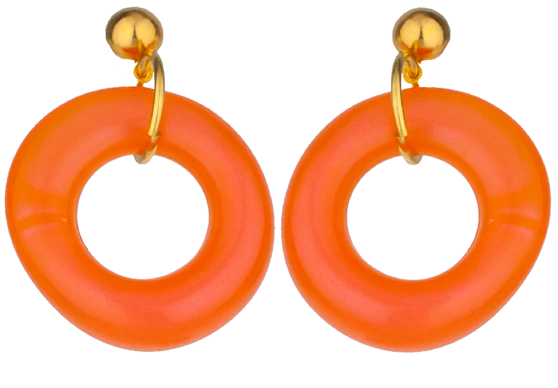 Women’s tiny stud earrings-ORANGE SLICE EARRINGS