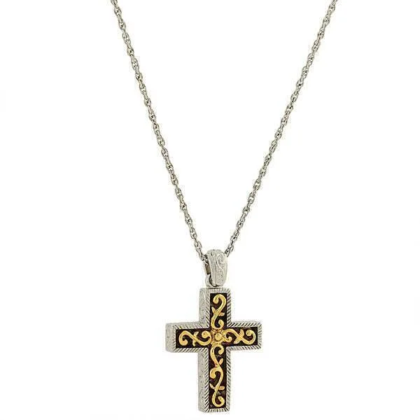 Women’s layered necklace with charms-Symbols Of Faith Cross Pendant Necklace 24"