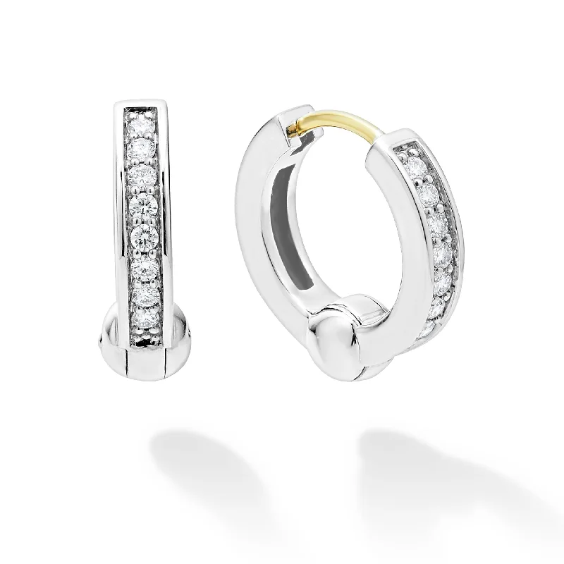 Women’s unique earrings-Caviar Spark Diamond Huggie Earrings