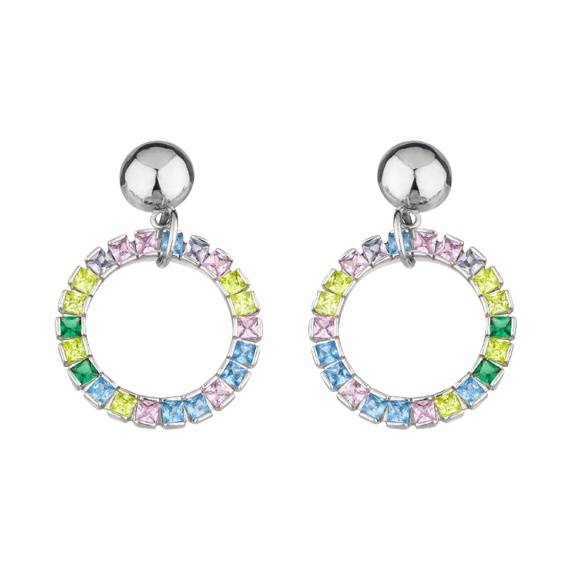 Women’s silver hoop earrings-MELLOW MOOD EARRINGS