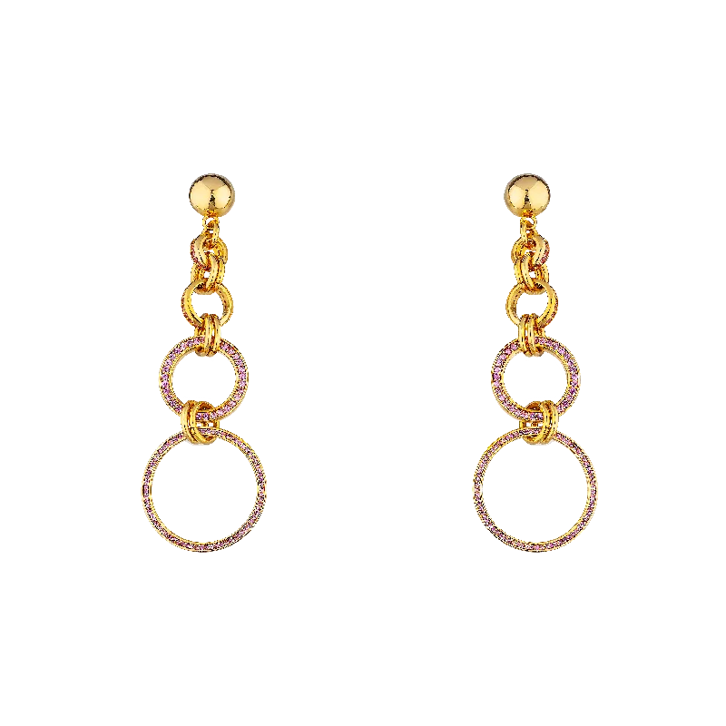 Women’s clip-on gold earrings-GIRL GROUP EARRINGS