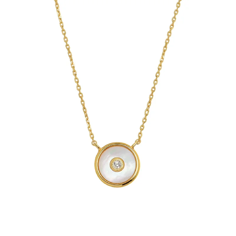 Women’s diamond necklace-Cynthia Mother Of Pearl Necklace