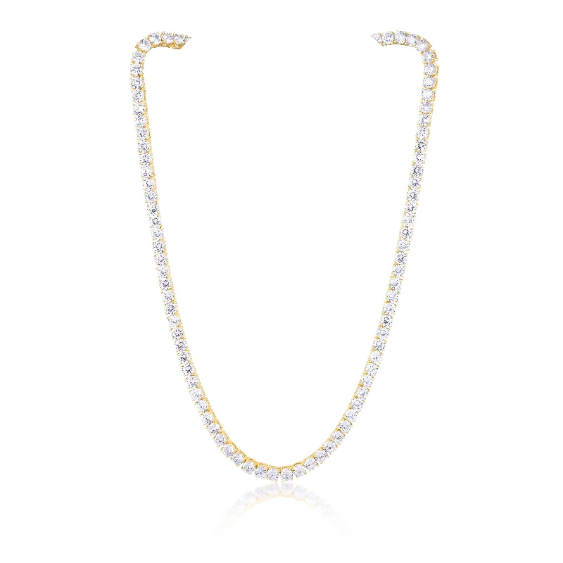 Women’s gold necklace with sapphire-Demetra Tennis Necklace