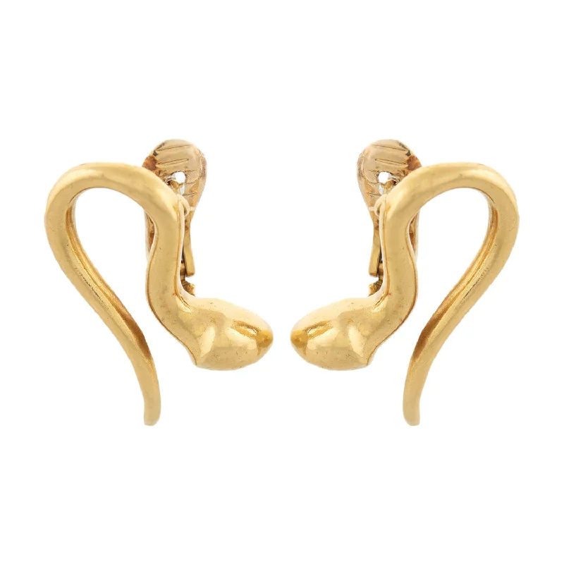 Women’s stud and hoop earrings-LALAOUNIS Estate 18k Gold Abstract Snake Earrings