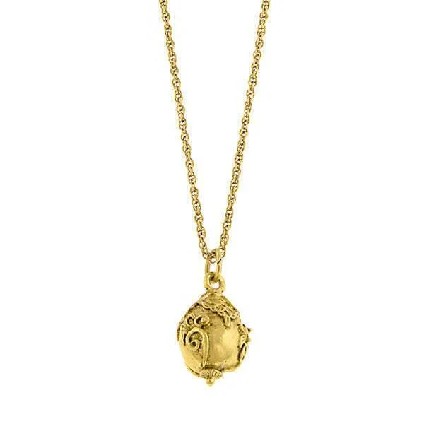 Women’s modern pendant necklace-1928 Jewelry Gold Egg Pendant Necklace 16" + 3" Extender