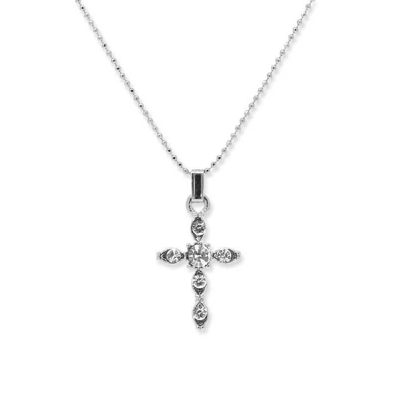 Women’s multicolored necklace-Symbols Of Faith Cross Pendant Necklace 20"