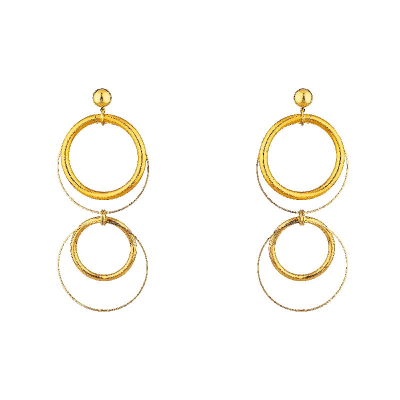 Women’s sterling silver hoops-DANCEHALL EARRINGS