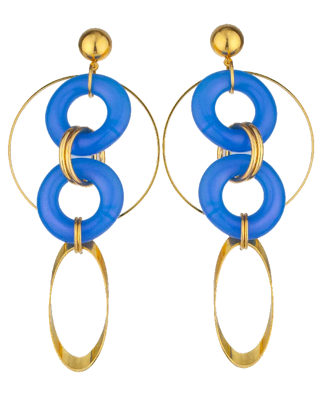 Women’s designer diamond earrings-BLUE RASPBERRY EARRINGS