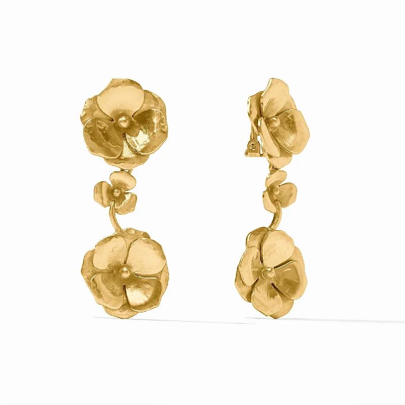 Women’s hoop and stud earrings-Bloom Tier Clip