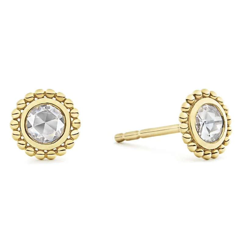 Women’s bohemian earrings-Covet Medium Rose Cut Diamond Stud Earrings