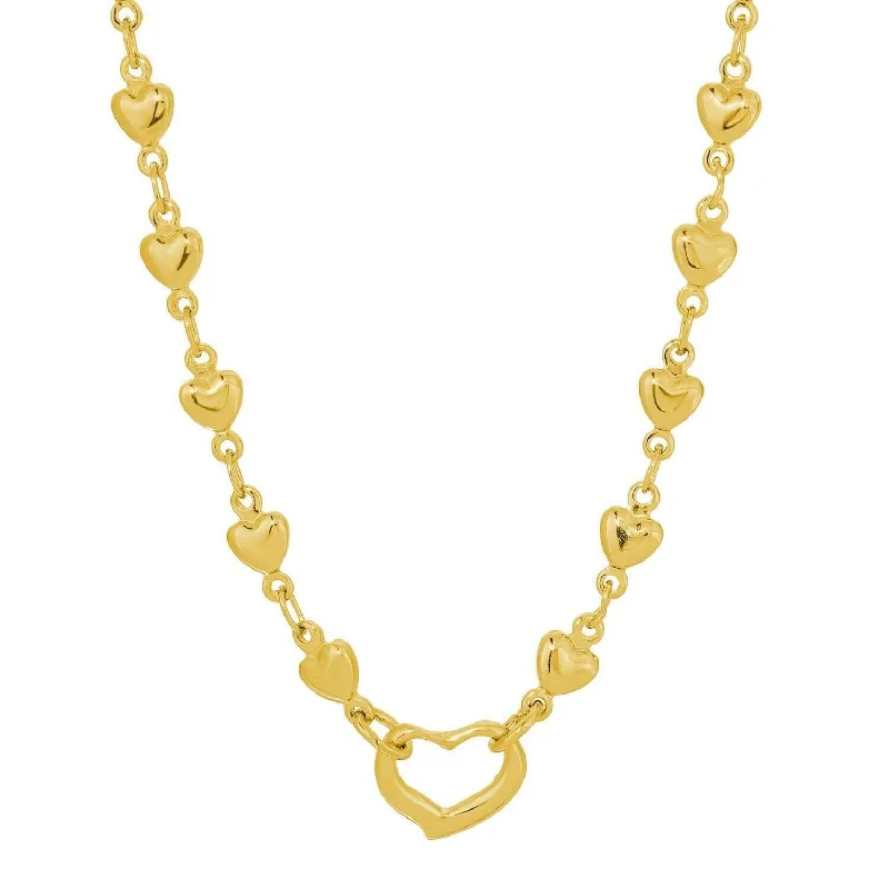 Women’s chic gold necklace-1928 Jewelry Heart Necklace 16" + 3" Extender