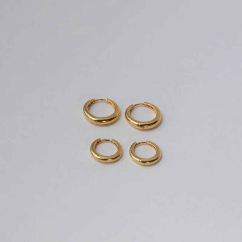 Women’s stud earrings-'Habit' 11+14 Hoops Set