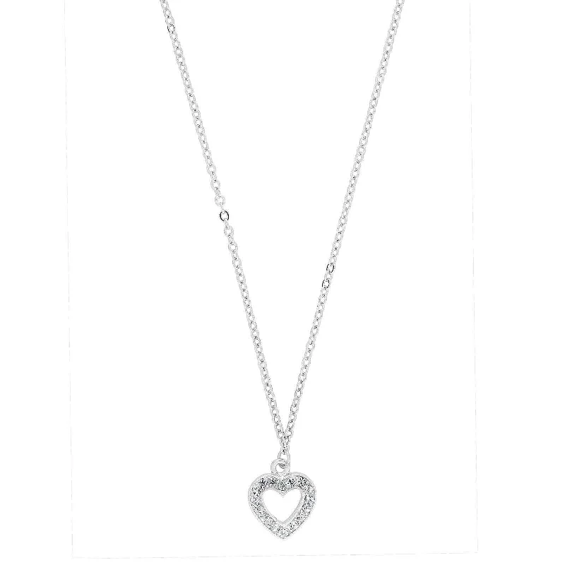 Women’s luxury necklace-1928 Jewelry Crystal Heart Pendant Necklace 16" + 3" Extender