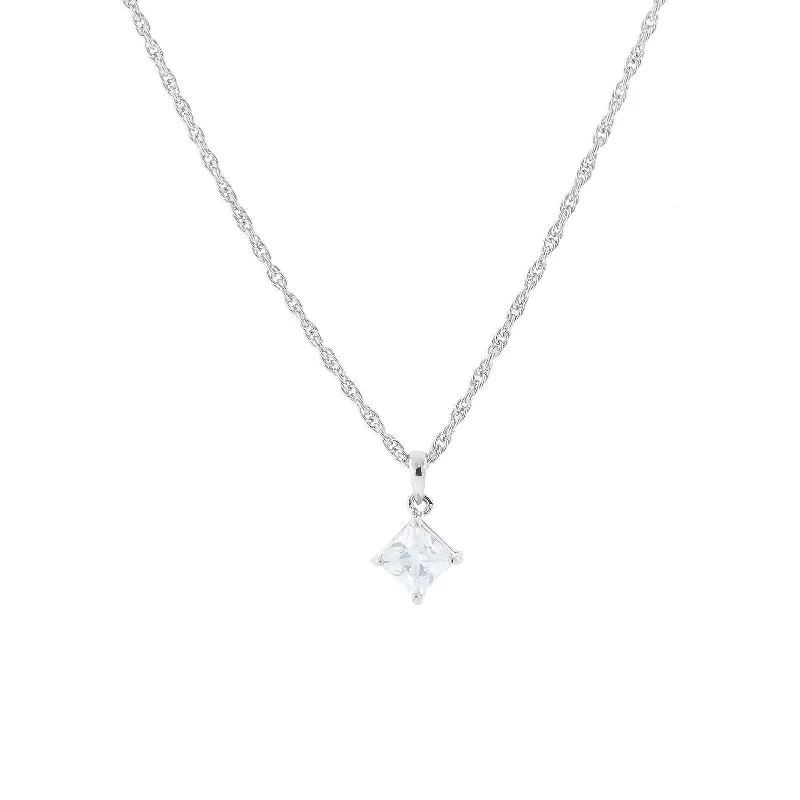 Women’s wedding necklace with pearls-1928 Jewelry Cubic Zirconia Pendant Necklace 16" + 3" Extender