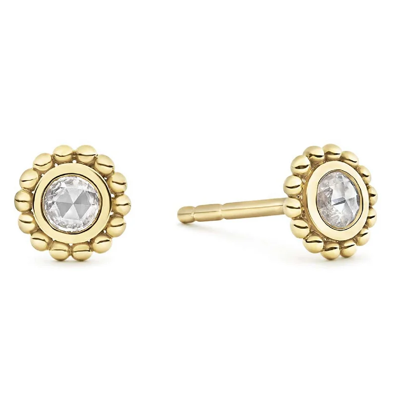 Women’s artisan earrings-Covet Small Rose Cut Diamond Stud Earrings