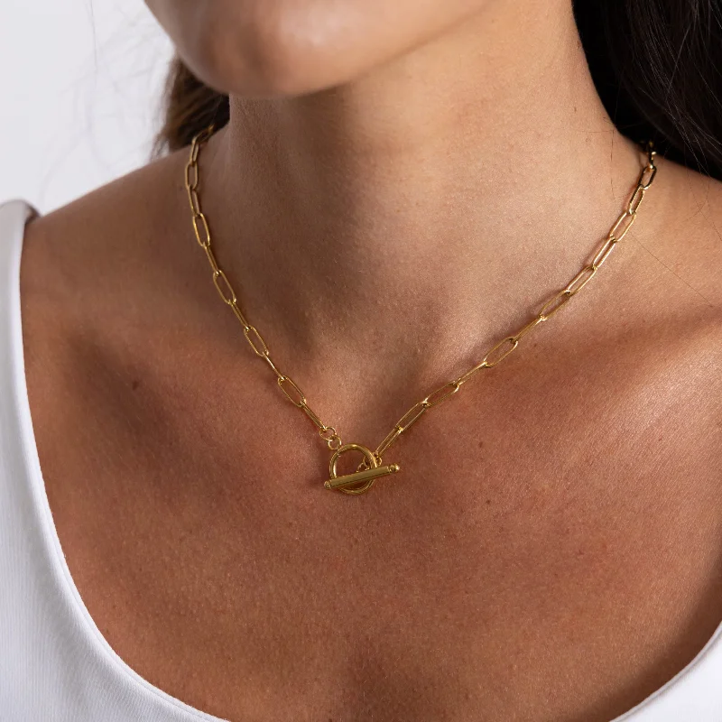 Women’s geometric pendant necklace-Erin Toggle Nekclace