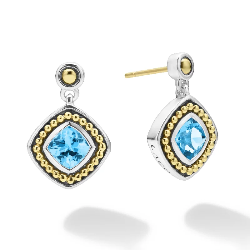 Women’s fashion earrings-Rittenhouse Swiss Blue Topaz Drop Earrings