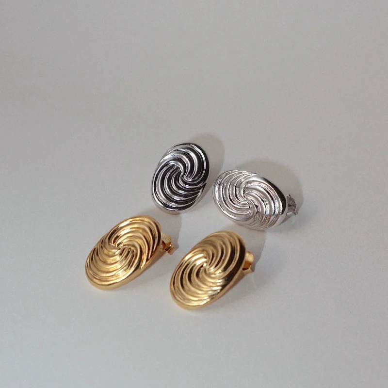 Women’s stud and hoop earrings-'Zen' Disc Earrings