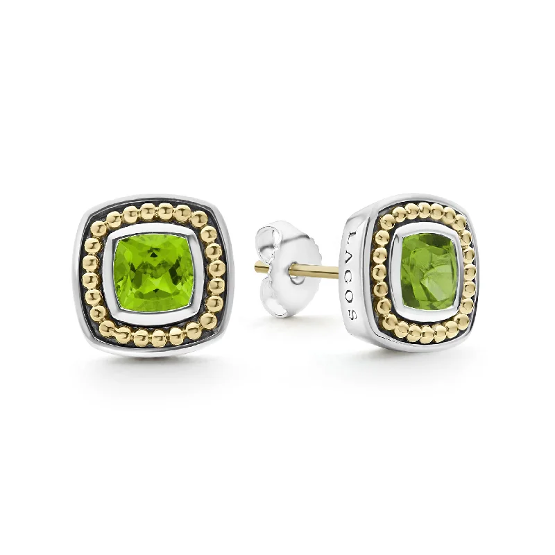 Women’s black gold earrings-Rittenhouse Peridot Stud Earrings