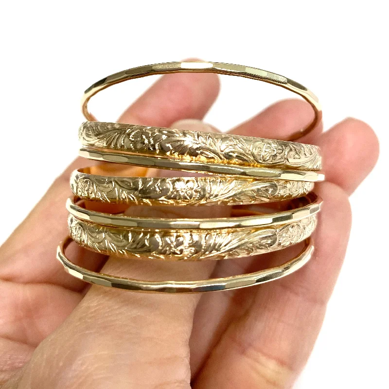 Women’s unique bracelet-Baby ATHENA Bangles set - 4mm (B548)