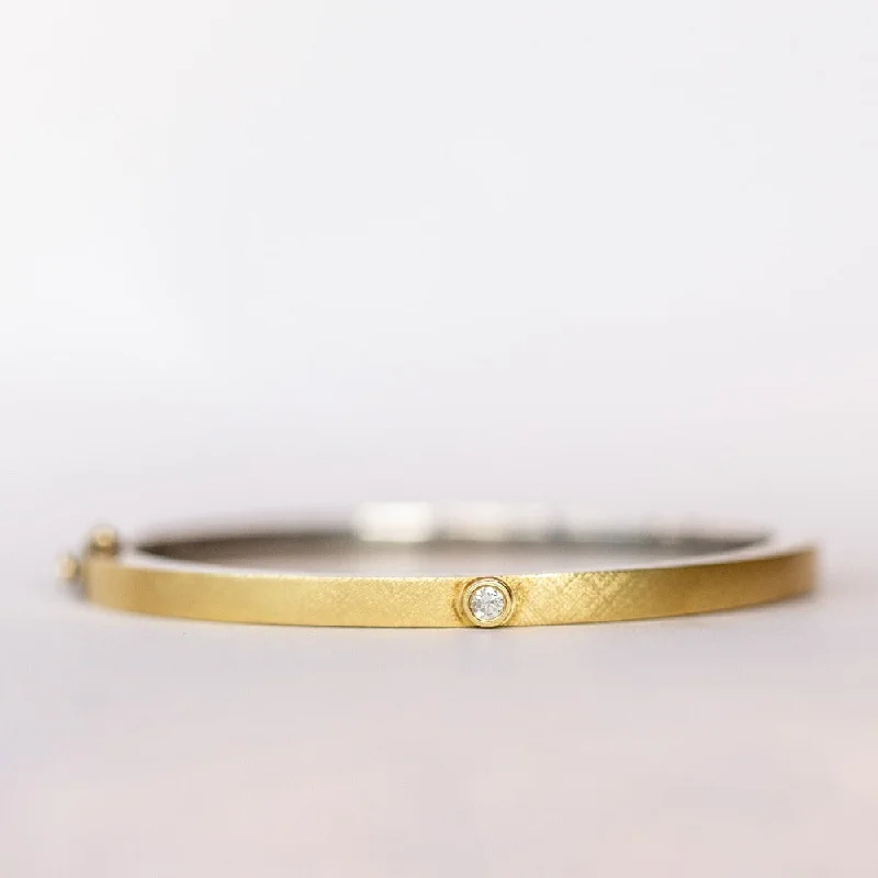 Women’s birthstone bangle-Rene Escobar | Junia 4mm Bangle