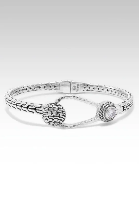 Women’s crystal bracelet-Strength of Unity Bangle™ I in Moissanite