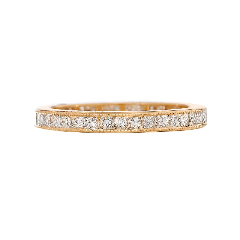 Women’s marquise engagement rings-Emma White Diamond Band