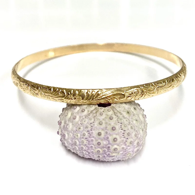 Women’s gold cuff bracelet-Bangle Jasmin - 4mm ( B287)