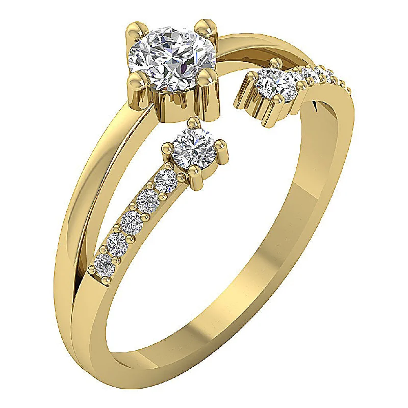 Women’s solitaire diamond engagement rings-The Vida Open Solitaire Engagement Natural Diamond Ring For Women