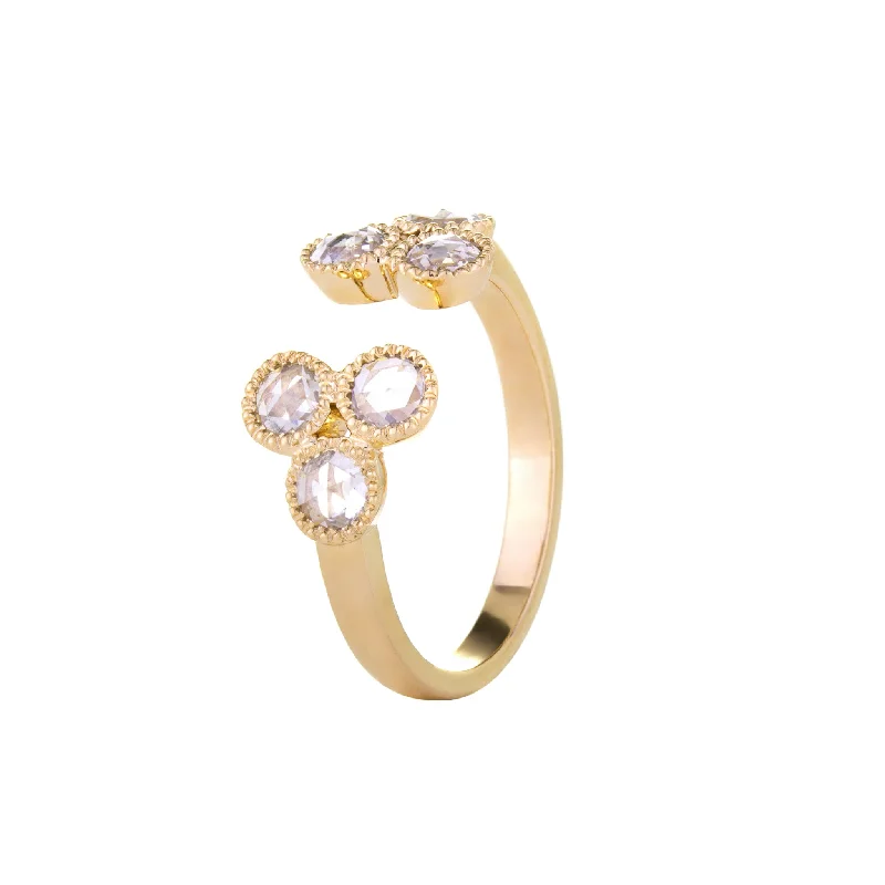 Women’s radiant-cut diamond engagement rings-Grace White Diamond Ring