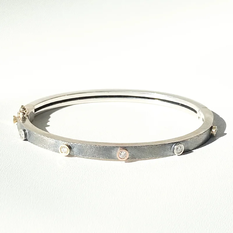 Women’s silver tennis bracelet-Rene Escobar | Sophia 4mm Bangle