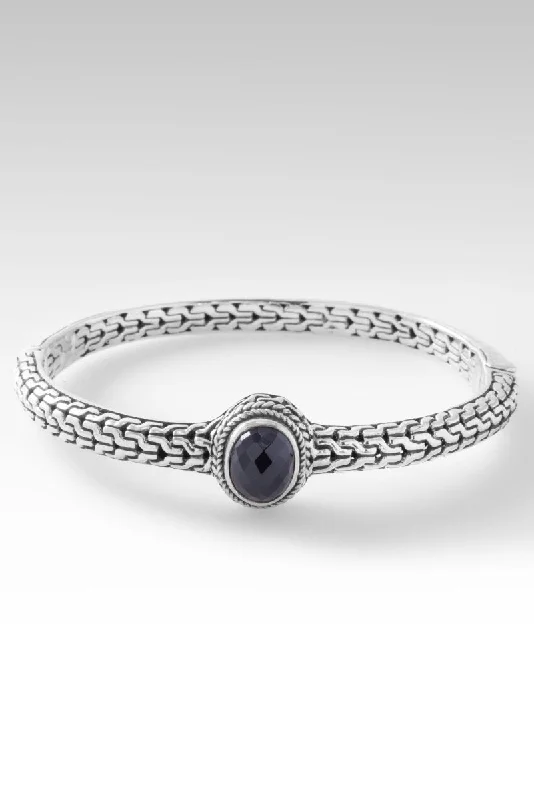 Women’s adjustable bangle set-Palisade Bangle™ in Black Spinel