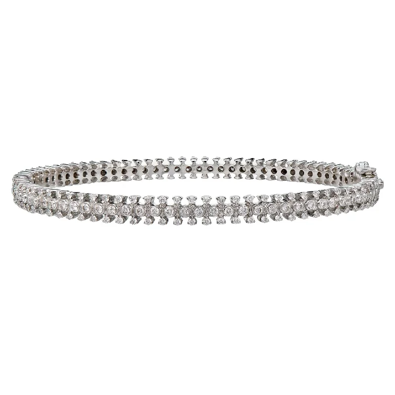 Women’s infinity bangles-Adele White Diamond Bangle