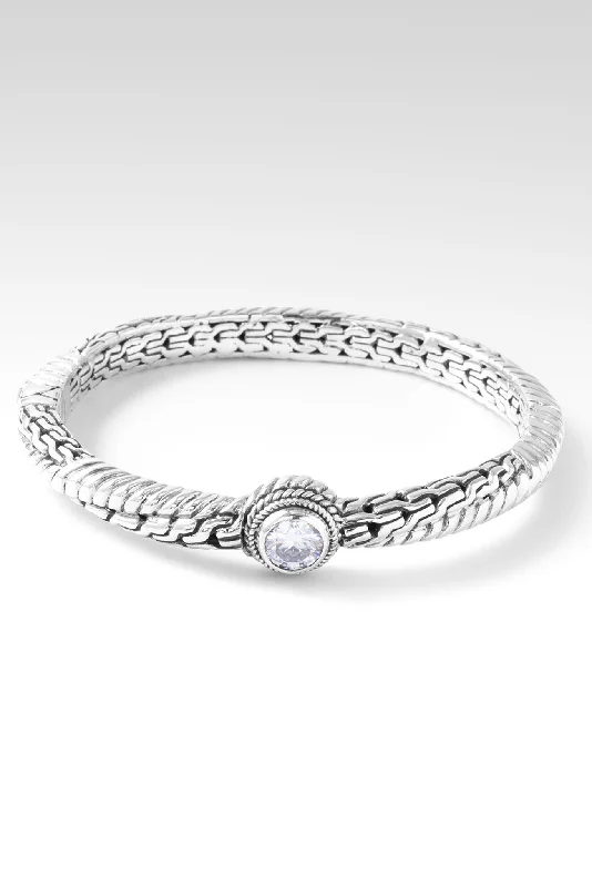 Women’s fashion bangles-Trust the Journey Bangle II™ in Moissanite