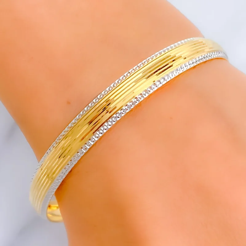 Women’s colorful bracelet-Shiny Delightful 22k Gold Bangle