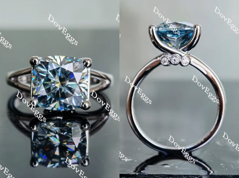 Women’s affordable engagement rings-Karen's Smokey Delight cushion moissanite engagement ring