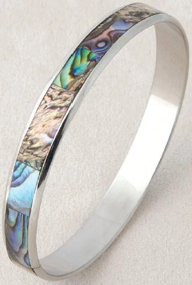 Women’s layered bracelet-WILD PEARLE Bangle - Plain