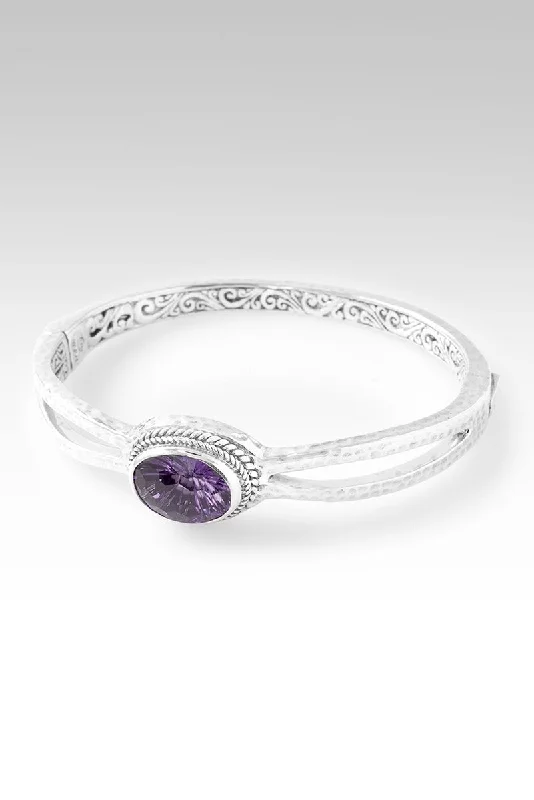 Women’s charm bracelet-Seek Wisdom Bangle™ in Amethyst