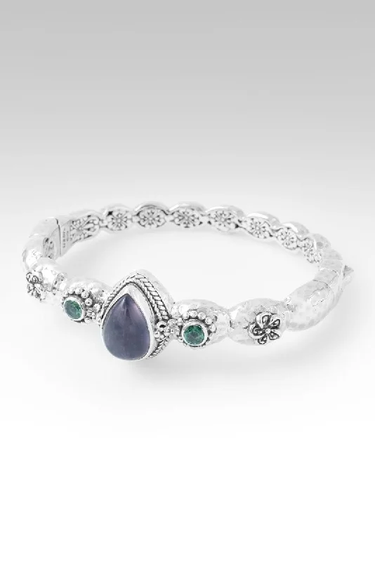 Women’s adjustable bracelet-Storms Calmed Bangle™ in Rainbow Fluorite