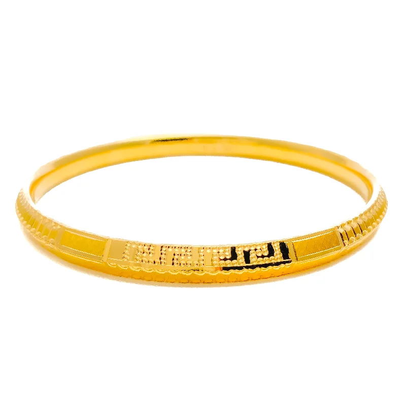 Women’s multi-colored bracelet-Reflective High Finish Men's 22k Gold Bangle