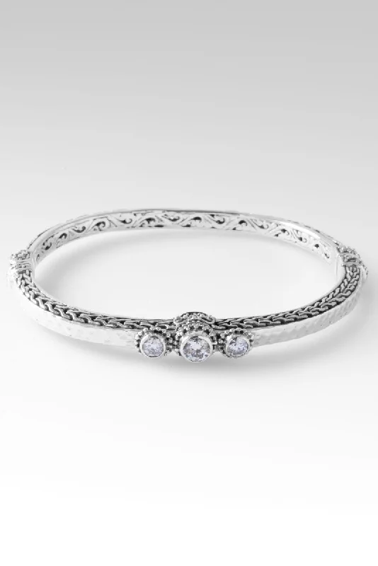 Women’s hammered bangle-Mercy Abounds Bangle™ in Moissanite