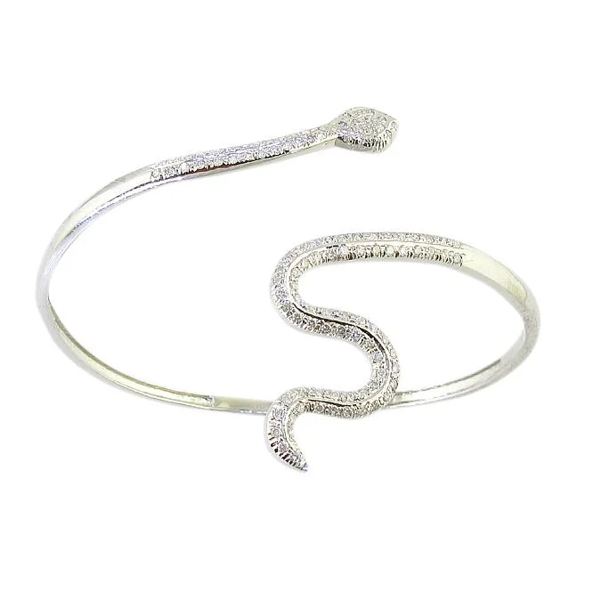 Women’s cuff bracelet-The Eliana Genuine Diamond Bangle Pave Set Solid Gold