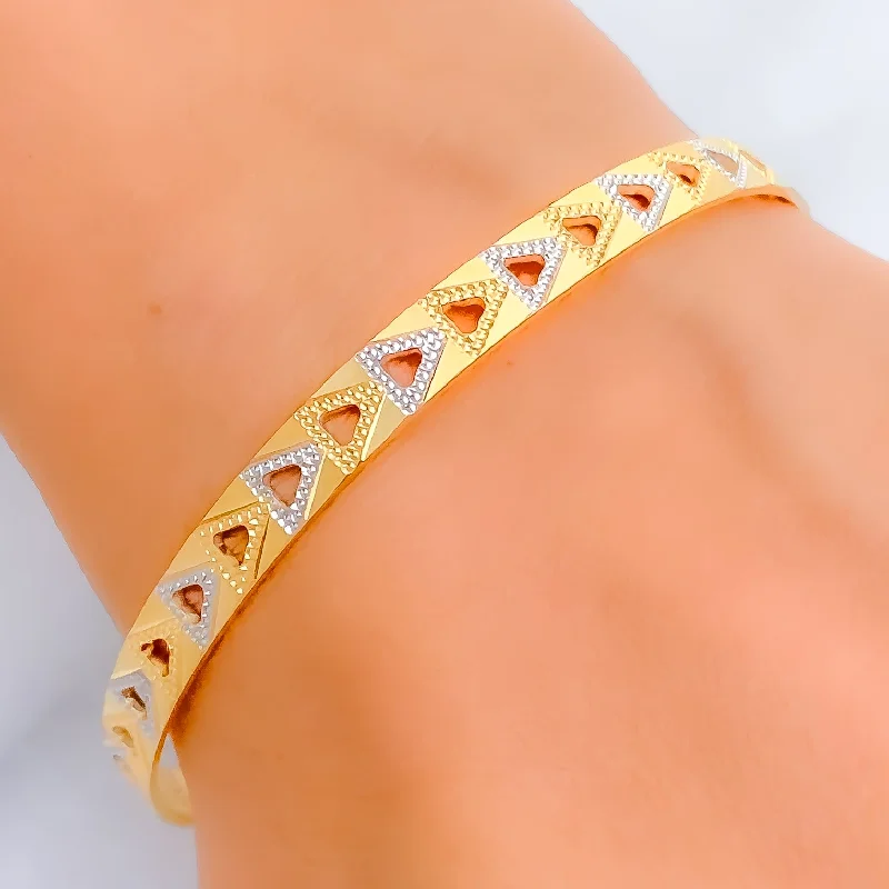 Women’s elegant bracelet-Jazzy High-Finish 22k Gold Bangle