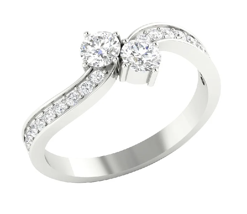 Women’s cushion-cut halo engagement rings-The Emmitt Forever Us Designer Solitaire Engagement Natural Diamond Ring