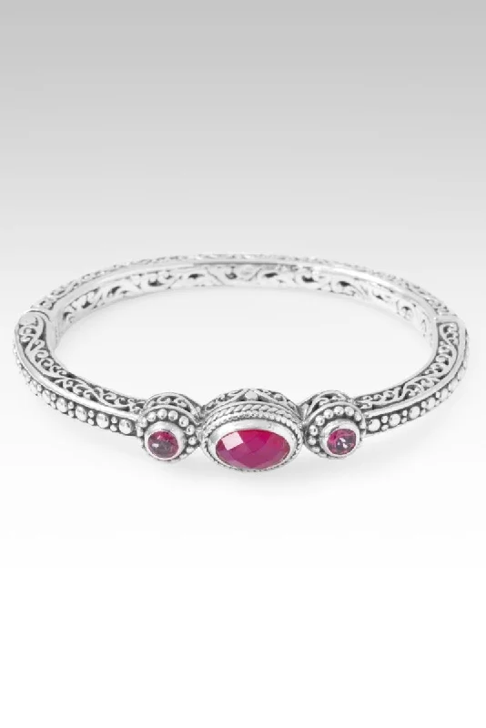 Women’s wedding bracelet-So Precious Bangle™ in Red Currant Quartz