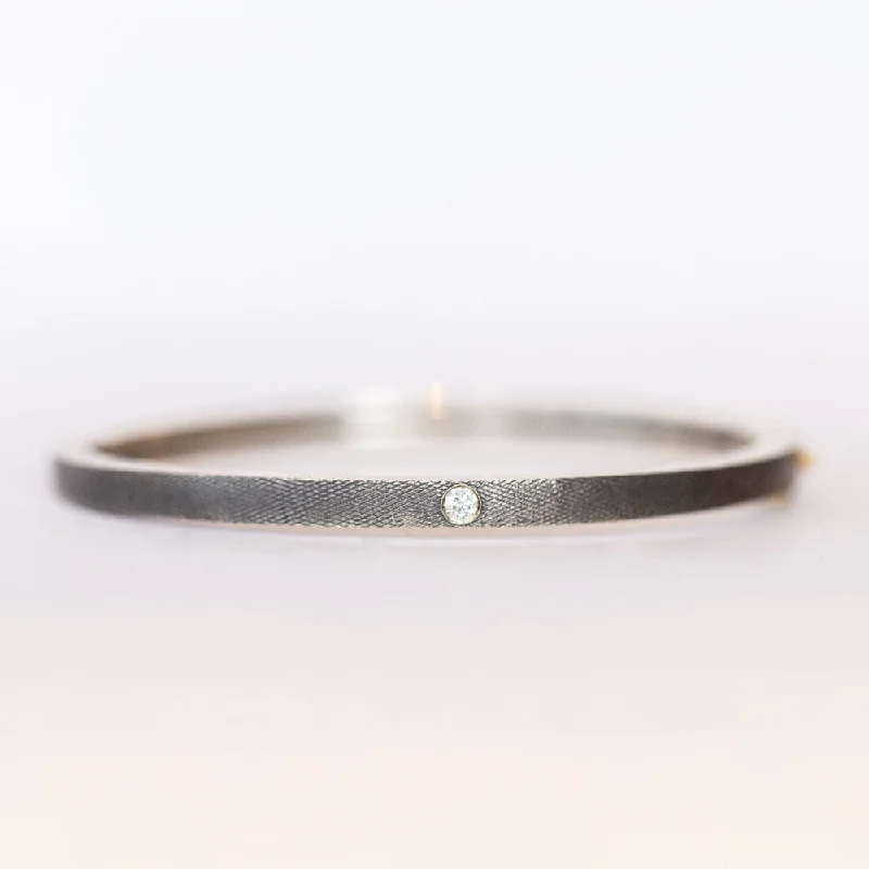 Women’s silver cuff bangles-Rene Escobar | Valery 4mm Bangle